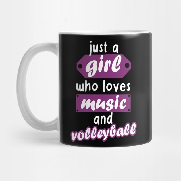 Music and volleyball women girls gift by FindYourFavouriteDesign